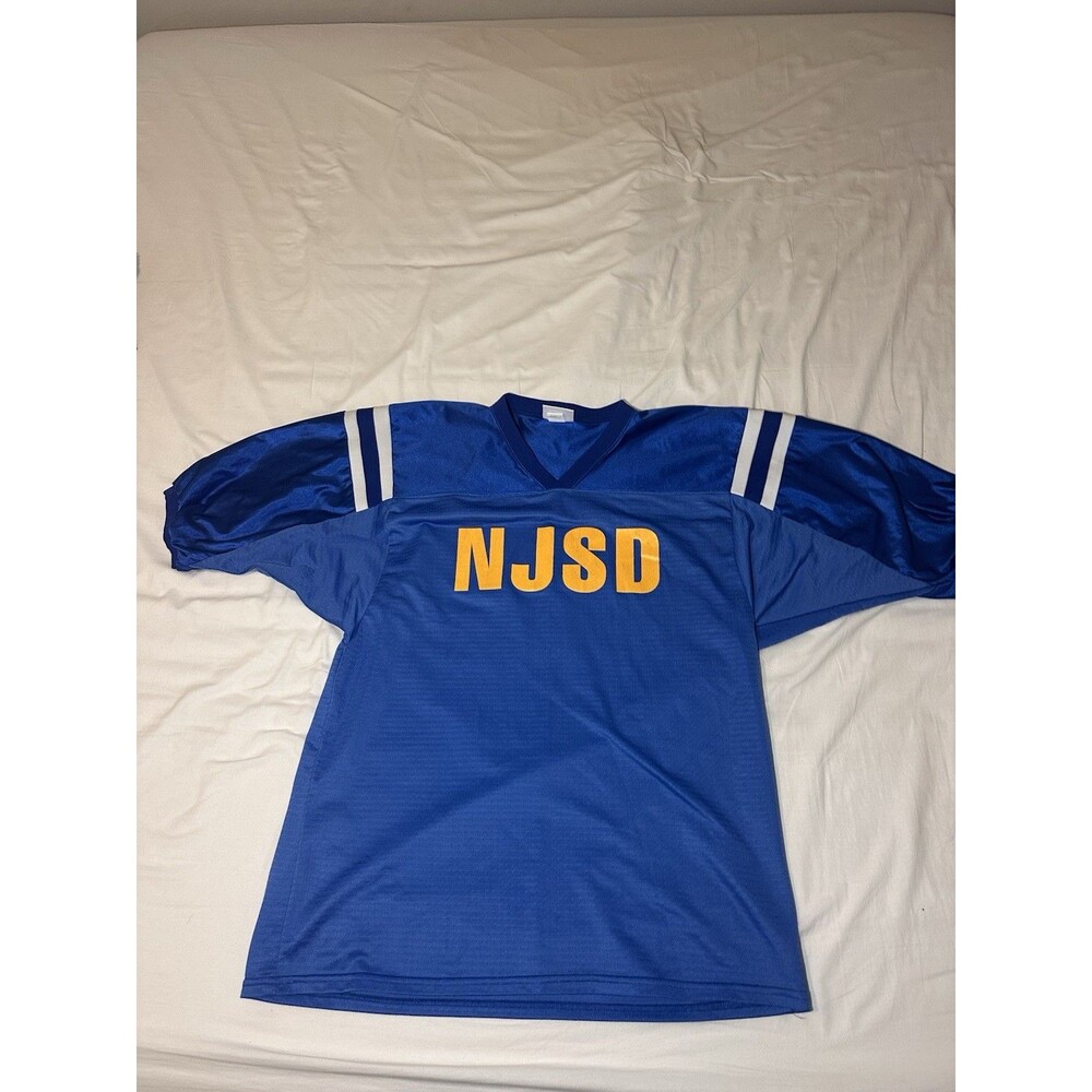 Vintage Teamwork NJSD Davis #93 Football Jersey Mens XL Blue Athletic